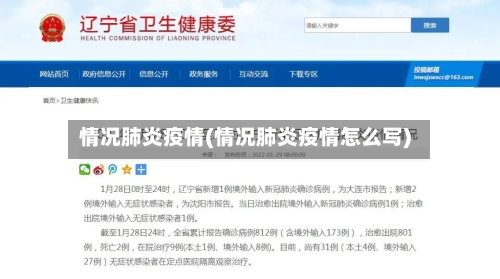 情况肺炎疫情(情况肺炎疫情怎么写)