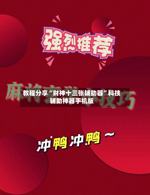 教程分享“财神十三张辅助器”科技辅助神器手机版-第3张图片