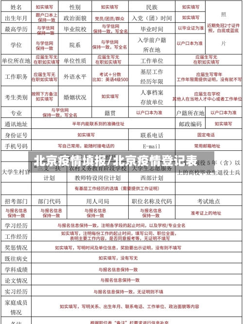北京疫情填报/北京疫情登记表-第2张图片