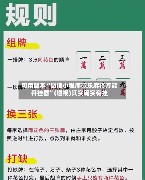 可用版本“微信小程序微乐麻将万能开挂器	”(透视)其实确实有挂-第2张图片