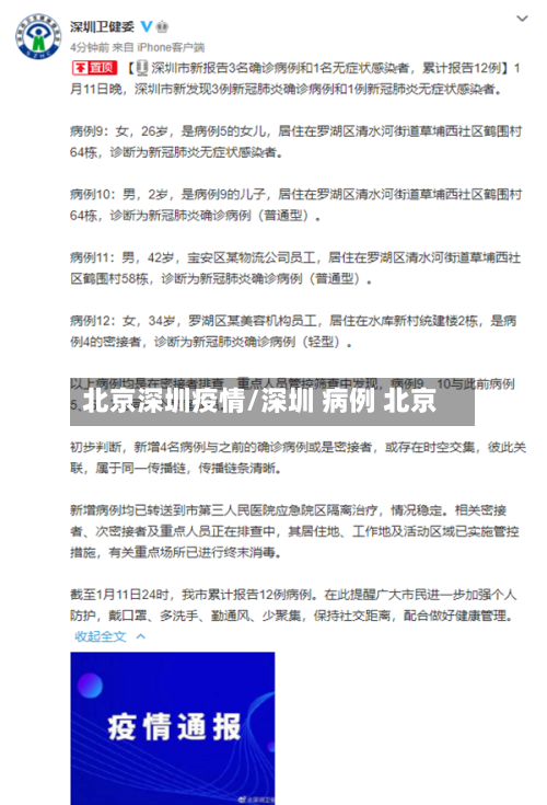 北京深圳疫情/深圳 病例 北京