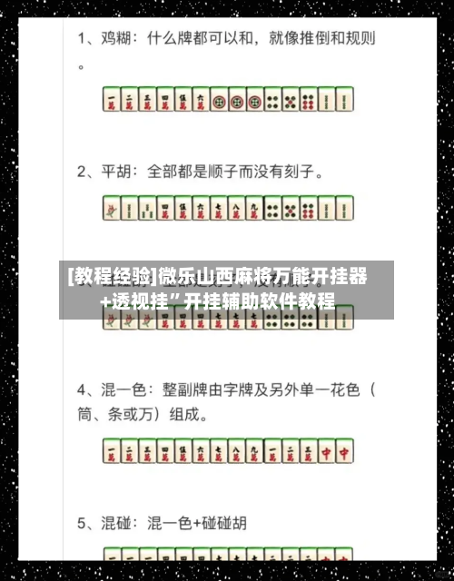 [教程经验]微乐山西麻将万能开挂器+透视挂”开挂辅助软件教程