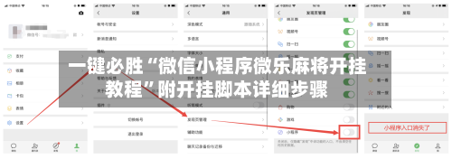 一键必胜“微信小程序微乐麻将开挂教程	”附开挂脚本详细步骤-第2张图片