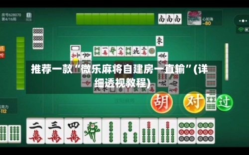 推荐一款“微乐麻将自建房一直输	”(详细透视教程)-第2张图片