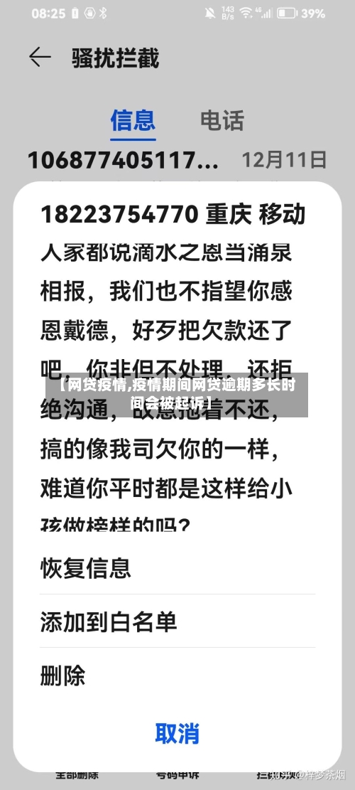 【网贷疫情,疫情期间网贷逾期多长时间会被起诉】-第3张图片