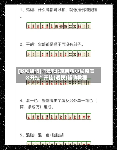 [教程经验]“微乐北京麻将小程序怎么开挂	”开挂(透视)辅助教程-第3张图片