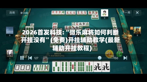 2026首发科技:“微乐麻将如何判断开挂没有”(免费)开挂辅助教学(最新辅助开挂教程)-第3张图片